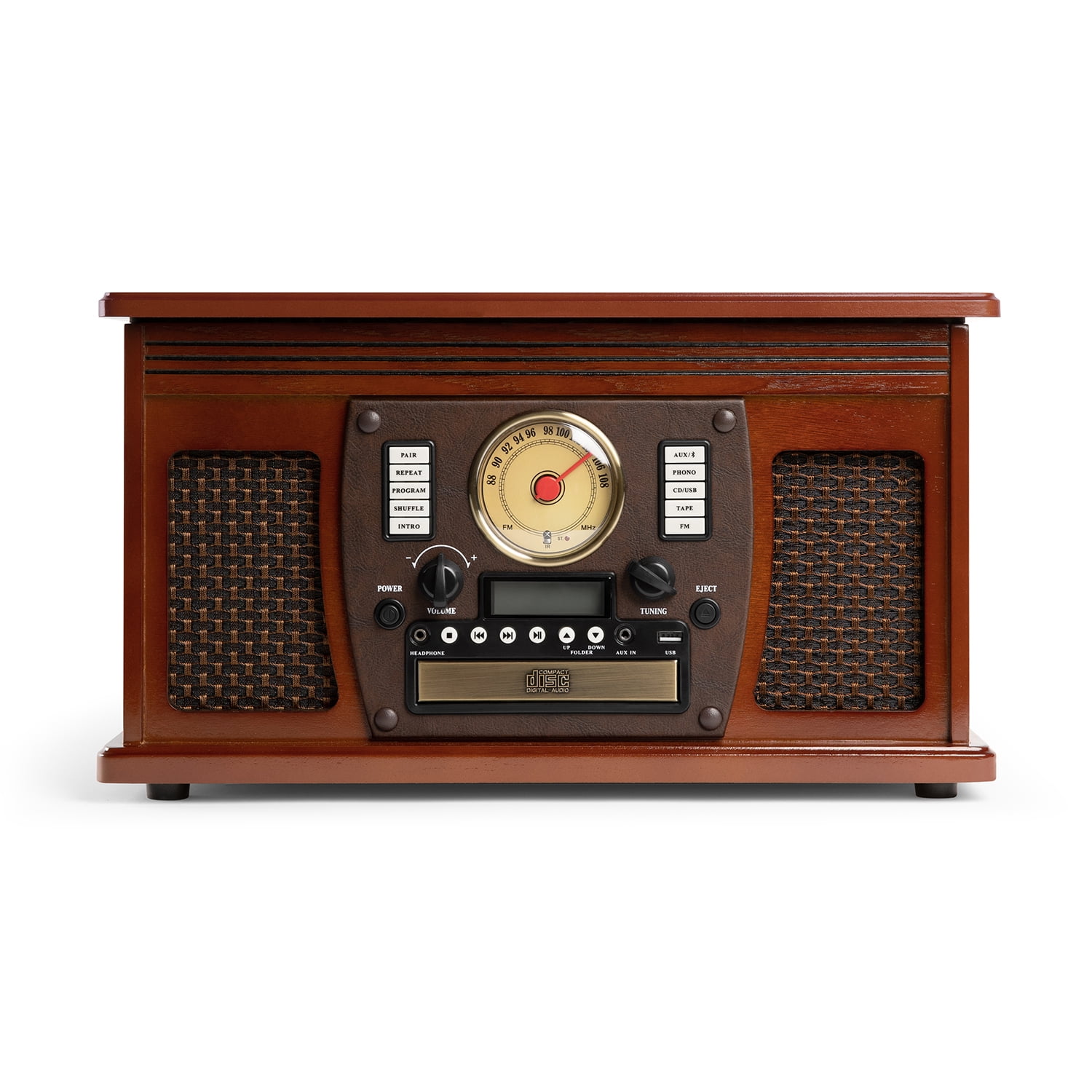 Victrola 8-in-1 Navigator Vinyl Record Player & Multimedia Center