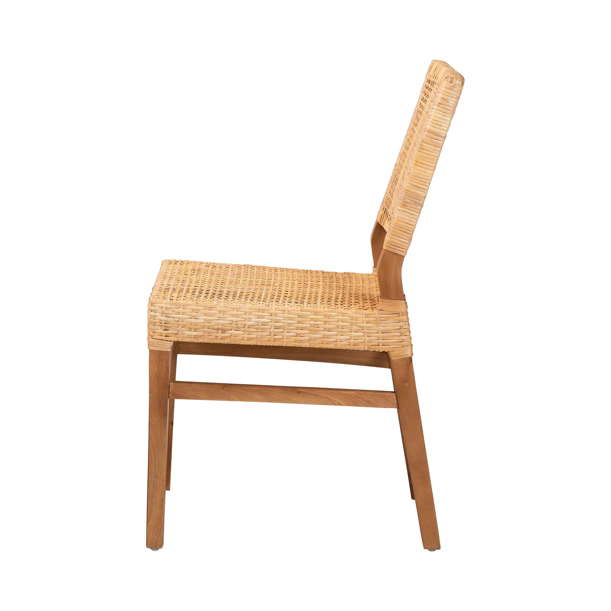 bali & pari Lesia Boho Dining Chair, Natural Brown