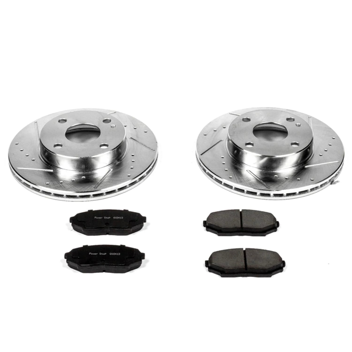Power Stop Front Ceramic Brake Pad and Drilled & Slotted Rotor Kit K717