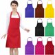 thumbnail image 1 of Delantal Yesbay de color puro con cuello halter, sin mangas, con bolsillo, para tareas domésticas, cocina, barbacoa y trabajo, 1 of 8