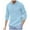 Blue, variant on lmcalzta Tops for Men Long Sleeve Hooded Pullover Lightweight Cotton Fashion Solid Color Loose Casual Shirts