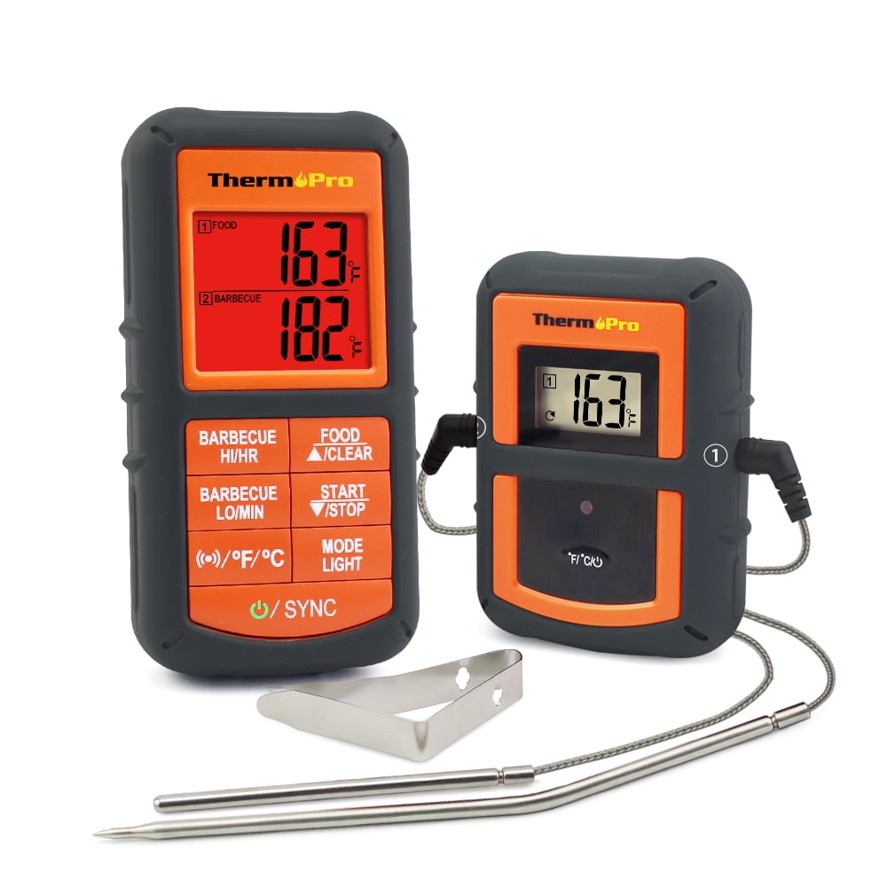 ThermoPro TP08 Wireless Remote Kitchen Cooking Meat Thermometer - Dual Probe for BBQ Smoker Grill Oven - Monitors Food from 300 Feet Away