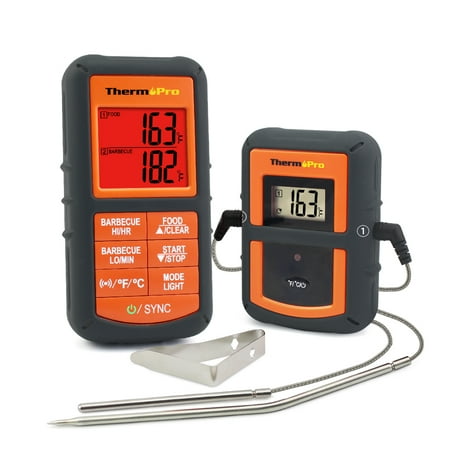 Monitoring Probe (ThermoPro TP08 Wireless Remote Kitchen Cooking Meat Thermometer - Dual Probe for BBQ Smoker Grill Oven - Monitors Food from 300 Feet)