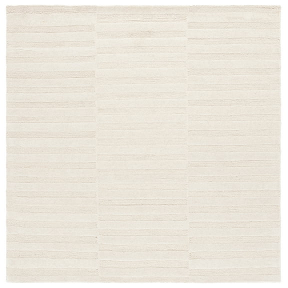 SAFAVIEH Ebony Amaia Geometric Striped Area Rug, Ivory, 6' x 6' Square