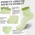 thumbnail image 2 of Loritta Secret Womens Ankle Socks, 8 Pairs Low Cut Cotton Athletic Running Sports Breathable Contrast Color Cuff Socks for Women, Size 9-11, 2 of 7