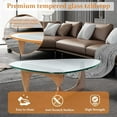 thumbnail image 6 of Coffee Tables For Living Room - Triangle Glass Coffee TableWithWoodenBaseMid.Century Modern Abstract End Table For Study RoomOfficeHoteBalcony( Medium 32.3*22.4*15.7), 6 of 7