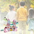 thumbnail image 4 of Coche rampa juguetes estacionamiento educación temprana preescolar aprendizaje juguetes rampa coche vehículos para niñas niños 3 años y más niños bebé , Rosado, 4 of 6