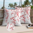 thumbnail image 3 of Cherry Blossoms Outdoor Pillow Covers 20x20 Set of 2,Waterproof Patio Throw Pillowcase Protectors,Spring Botanical Flowers Watercolor Decorative Pillow Shams Cushion Covers for Seat Bed Couch Sofa, 3 of 8