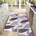 thumbnail image 4 of Kitchen Rugs Sets Of 2,Purple Leaf Pattern Anti Fatigue Kitchen Mat Rugs Non Slip Washable,Decorative Kitchen Floor Mats for Kitchen,Sink,Laundry,17"X47", 4 of 5