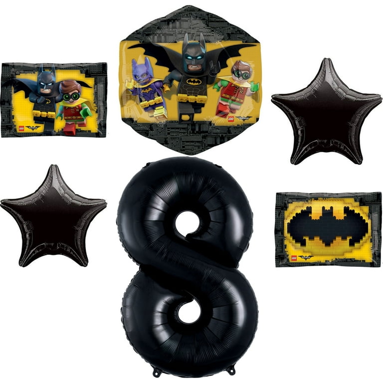 8th LEGO Batman Movie Emblem Birthday Party Mylar Balloon