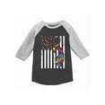 thumbnail image 1 of Awkward Styles Autism Flag Raglan Shirt for Toddlers Autism Awareness Shirts for Kids Autism American Flag Jersey Shirt for Boys Autism Color Flag Baseball Shirt for Girls Autism Gifts for Kids, 1 of 4