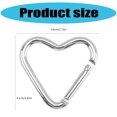 thumbnail image 3 of Pack of 10 Heart Shaped Metal Carabiner Keychain Accessory Portable for Outdoor Climbing and Camping Keyring Hook, 3 of 9