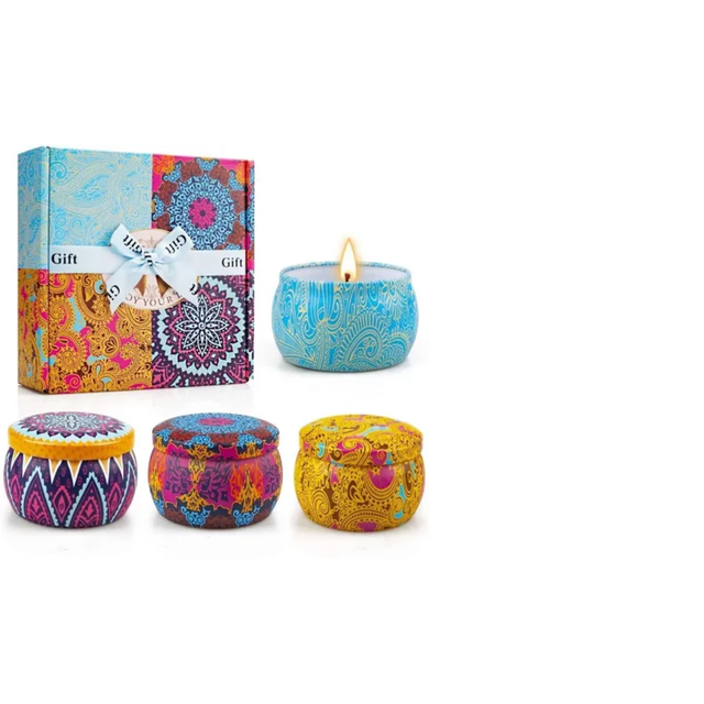 4 velas aromaticas de cera de soya Malubero Malu461