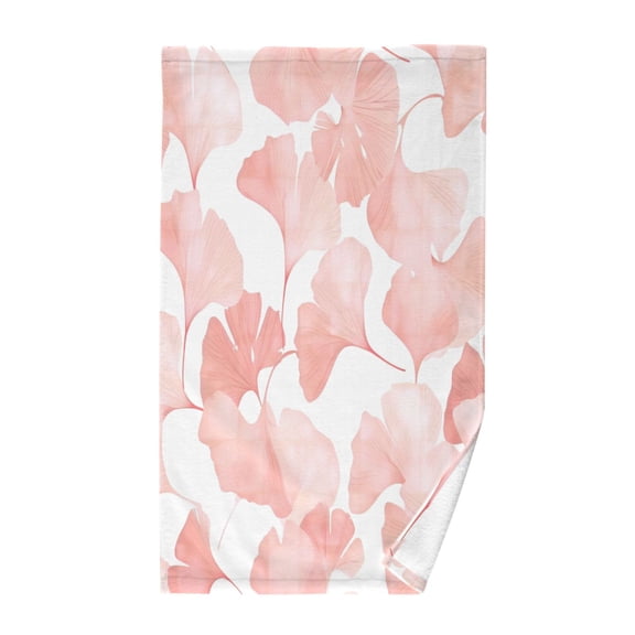 Pure Cotton Face Towel 16x28 Inches Hand Towel Bath Towel Hand Bath Towels Soft Good Water Absorption for Washing Face Wiping Face Pink Leaf