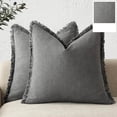 thumbnail image 4 of Pklyzj Pillow Covers 1Pack Bohemian Wind Washed Cotton Tassel Solid Color Pillow Set Living Room Sofa Lumbar Cushion Cushion Bedroom on Clearance, 4 of 6