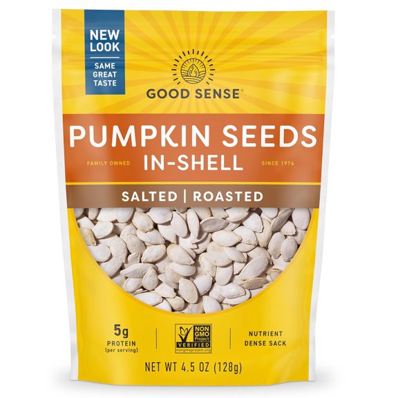 Good Sense Pumpkin Seeds In-Shell Salted Roasted 4.5 oz Pack of 2