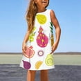 thumbnail image 2 of LRen Girls Summer Dress Sleeveless Cute Solid Color Summer Dresses Girl A Line Casual Holiday Dress Beach Party Sundress Vacation Sundress, 2 of 6