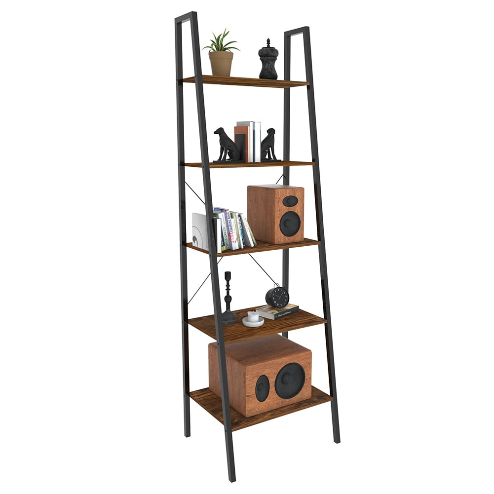 Kepooman 5 Tier Bookshelf, Tall Bookcase Shelf Storage Organizer, Modern Book Shelf for Bedroom, Living Room and Home Office, Vintage Burnt Wood Grain Kepooman 5 Tier Bookshelf, Tall Bookcase Shelf Storage Organizer, Modern Book Shelf for Bedroom, Living Room and Home Office, Vintage Burnt Wood Grain