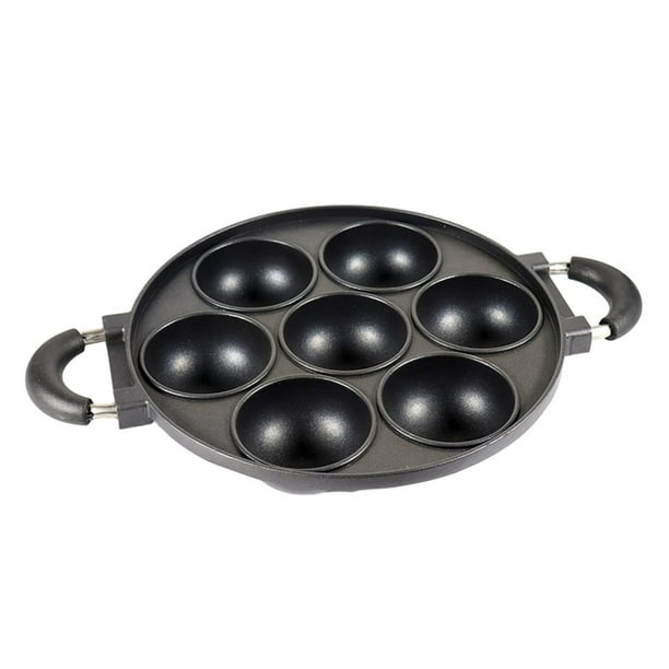 Molde redondo para muffins, antiadherente, resistente al calor, con asa, de aleación de aluminio duradera. Negro