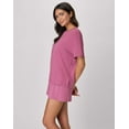 thumbnail image 4 of Hanes Originals 2 Piece Lounge Set, Comfywear SuperSoft Boxy T-Shirt & Sleep Shorts Loungewear Mauve Mood/Mauve Mood L Women's, 4 of 6