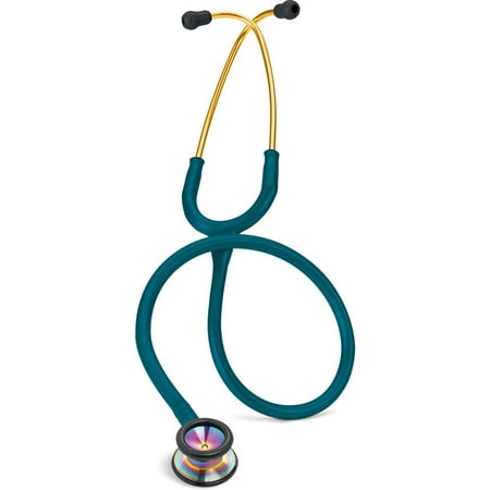 3M Classic II Pediatric Stethoscope, Rainbow-finish Chestpiece, Caribbean Blue Tube, 28 inch,