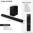 thumbnail image 2 of SAMSUNG HW-B550D 3.1 ch Soundbar w/Dolby Audio, Surround Sound Expansion, Bass Boost, Adaptive Sound, DTS Virtual:X, Wireless Subwoofer, 2024, 2 of 5