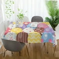 thumbnail image 6 of SKYSONIC Easter Bunny Eggs Tablecloth Waterproof Washable Polyester Square Table Cover Durable Tablecloth for Kitchen Dining Table Party Decor (60 X 90 Inch), 6 of 7