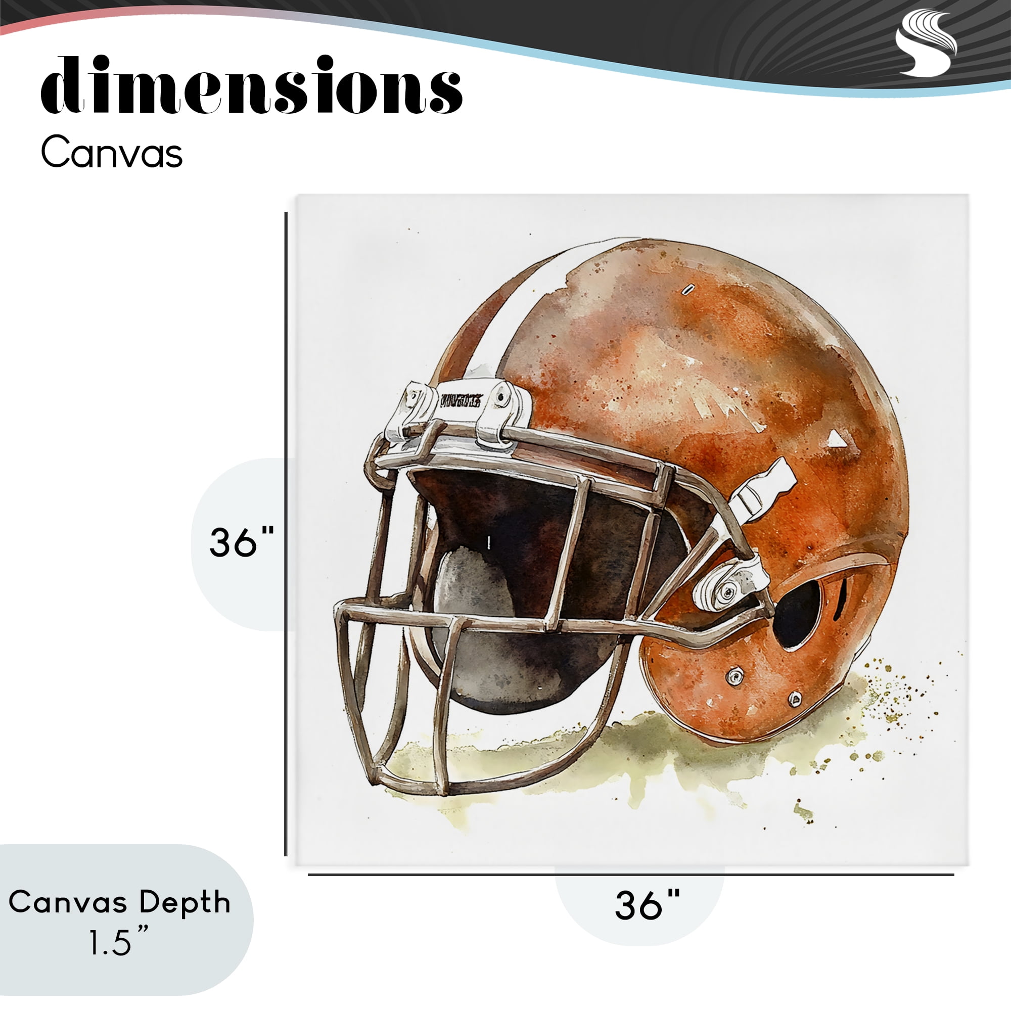 Stupell Industries Red Football Helmet Canvas Wall Art, design by Creative Studio