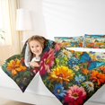 thumbnail image 4 of Manfei Colorful Flowers Bedding Comforter Set,Cute Butterflies Twin Comforter Sets,Cute Daisy Floral Bedding Set For Girls Kids,Ultra Soft Home Decor Reversible,2pcs, 4 of 8