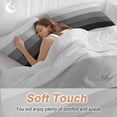 thumbnail image 4 of 3 Piece Black Grey Ombre Duvet Cover Set Queen Size,Microfiber Comforter/Quilt Cover with Corner Ties and 2 Pillowcases,Modern Abstract Art Farmhouse Striped All Season Bedding with Zipper Closure, 4 of 8