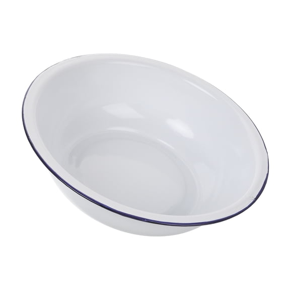 Raindrops Large Enamel Bowl Enamel Basin 30.00X30.00X9.00CM White