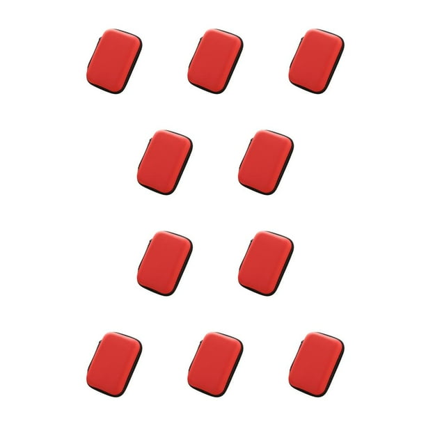 Bolsa de almacenamiento de enchufes de cable de carga EVA Matsuzay 10piezas Rojo