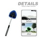 thumbnail image 5 of Cepillo limpiador de parabrisas extensible, herramienta desempañadora telescópica de 180 grados, kit de limpieza de ventanas con 4 almohadillas lavables reutilizables para SUV, RV, camión, 100 ml, 5 of 7