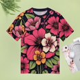 thumbnail image 5 of Flower Power T-Shirts Casual T-Shirt Short Sleeve Women Trendy Tshirt Beach Custom Tops, 5 of 5