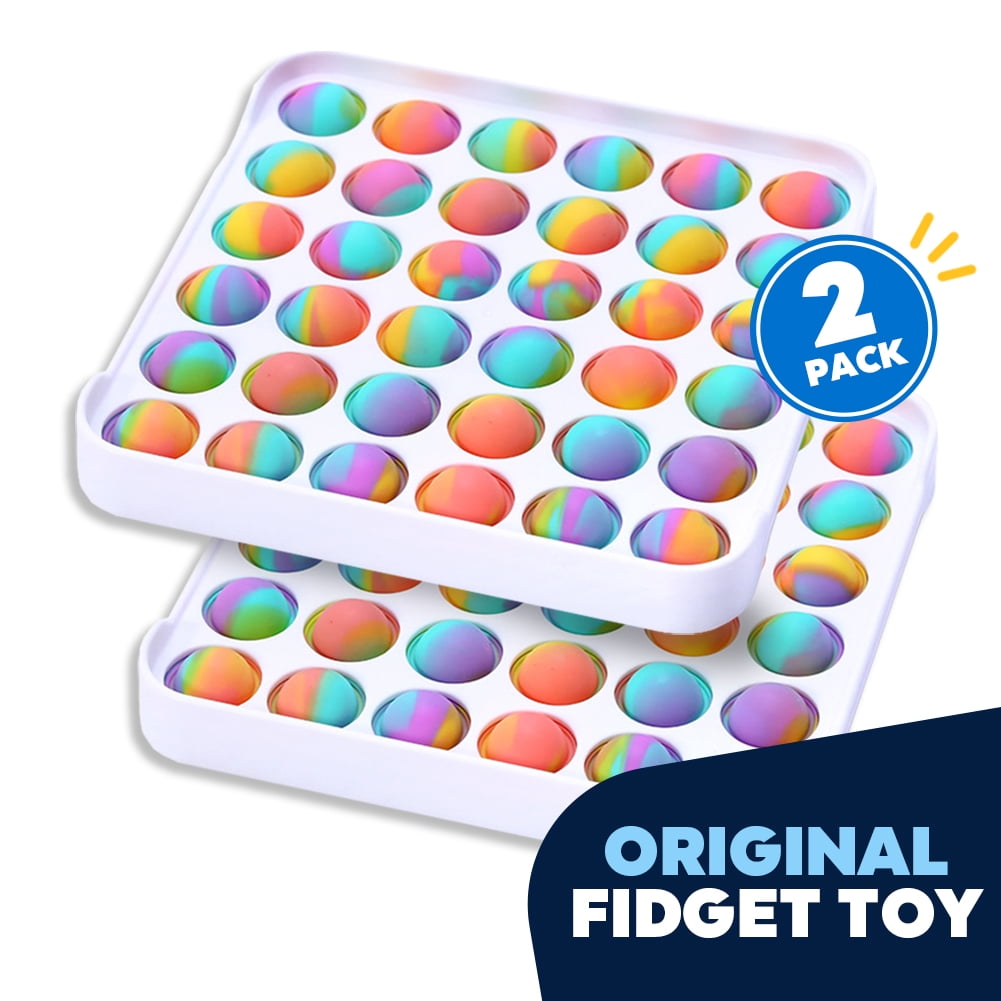 Rainbow Push Pop,Bubble Sensory Fidget Game .Posted from the UK.Round or Square