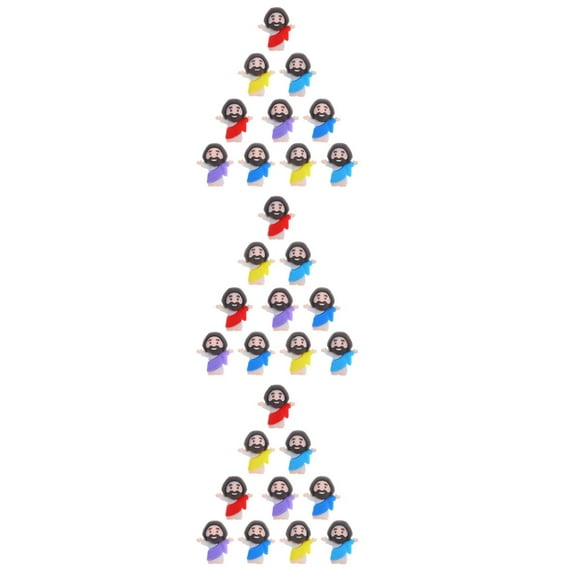 MAE 30 pcs Mini Jesus Statues Ideal For Easter Egg Fillers Baptism Presents And Religious Party Favors Small Jesus Figurines For Home And Church Decorations A