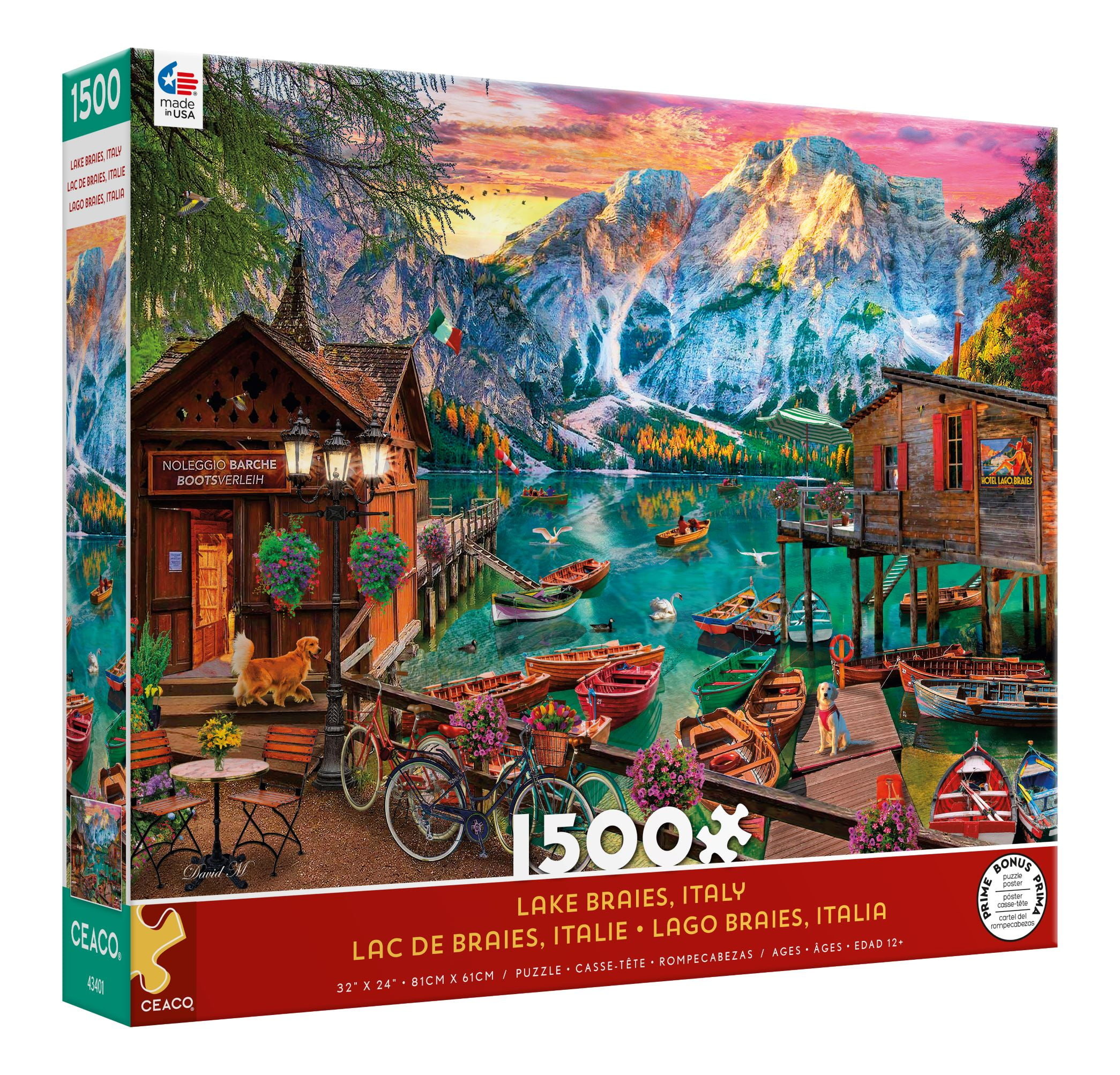 Jumbo Map Of Europe Jigsaw Puzzle - 1500 Pieces, Finished Size 35.4" X 23.6"