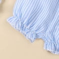thumbnail image 6 of NOLDARES Toddler Baby Girl Summer Outfit Sleeveless Ruffle T Shirts Short Sets Spring Clothes Two Piece Outfits Girls(Blue,6-9 Months), 6 of 6