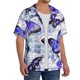 thumbnail image 2 of Balery Butterflies Camisa Casual de Manga Corta con Botones para Hombre, Texturizada, Estilo Cubano, para Playa, Verano-X-Large, 2 of 5