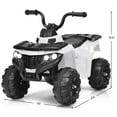 thumbnail image 2 of Giantex 6V Electric Kids Quad ATV Ride on Car 4 Wheels Toy Car with LED Lights White/ Red/ Blue, 2 of 5