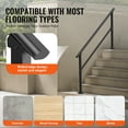 thumbnail image 5 of KFFKFF Handrails for Outdoor Steps, 5-Step Stair Rail Kit, Durable Carbon Steel Railings with Installation Accessories, Stair Rails for Elderly, Suitable for Concrete Steps, Porch, and Deck, 5 of 9