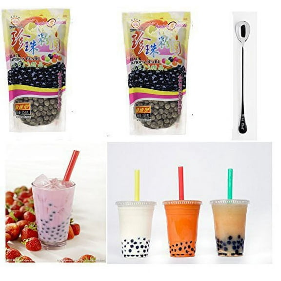 NineChef Bundle - WuFuYuan - Black Tapioca Pearl 8.8 Oz (2 bag)   One NineChef Spoon Per Order