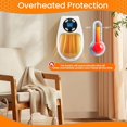 thumbnail image 4 of Space Heater, Small Plug in Electric Heater, Remote Wall Outlet Electric Space Heater with Adjustable Thermostat and Timer and Led Display, Compact for Office Dorm Room (Multi Colored), 4 of 10