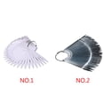 thumbnail image 2 of stanreset 1Set 50pcs False Tips Fan Nature Art Round Full Cover Display Practice Tools Nails Manicure Acrylic Gel Polish transparent 1Set, 2 of 6