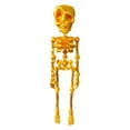 thumbnail image 3 of Poseable Skeleton Fridge Magnet, 3D Mini Skeletons with Movable Joints Fridge Magnets, Multi-Colors Skull Decor, Funny Goth Human Skeleton Magnetic Accents for Refrigerator, Kitchen,Gold, 3 of 15