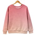thumbnail image 6 of Women's Oversized Long Sleeve Sweatshirt, Tie Dye Gradient Color Pullover, Loose Fit Crewneck Top, Plus Size Casual Streetwear, Fall Winter Long Sleeve Crewneck Light Pink XL, 6 of 9