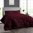 thumbnail image 2 of SGI Bedding 100% Egyptian Cotton 3PC Pinch Duvet Cover Oversized Queen Wine, 2 of 7