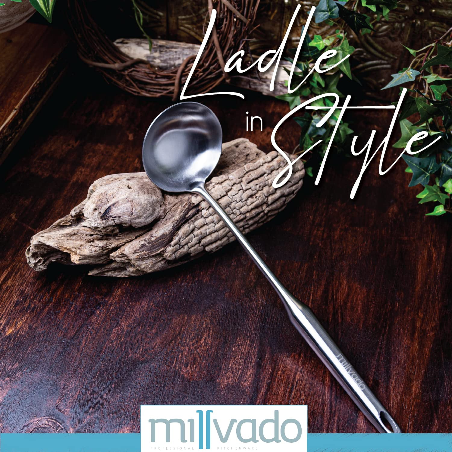 Milvado Brushed Stainless Steel Utensils - The Peppermill