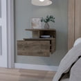 thumbnail image 2 of DeeHome Samuel Dark Walnut 2-Tier Shelf Floating Nightstand, 2 of 7