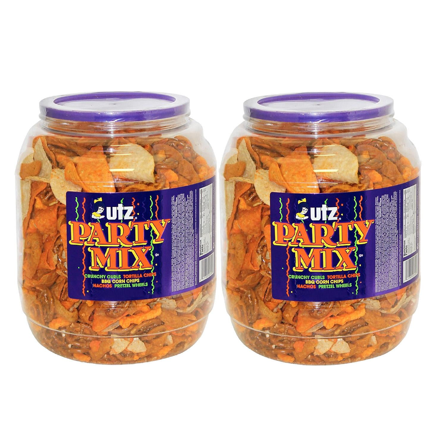 Utz Party Mix Barrels Pack of 2, 43 oz Each